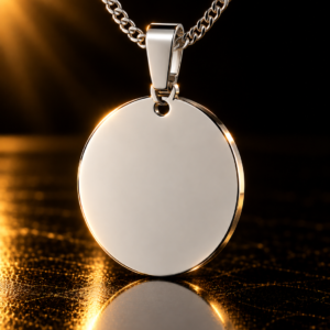 Solid Silver Engraved Pendants 20mm