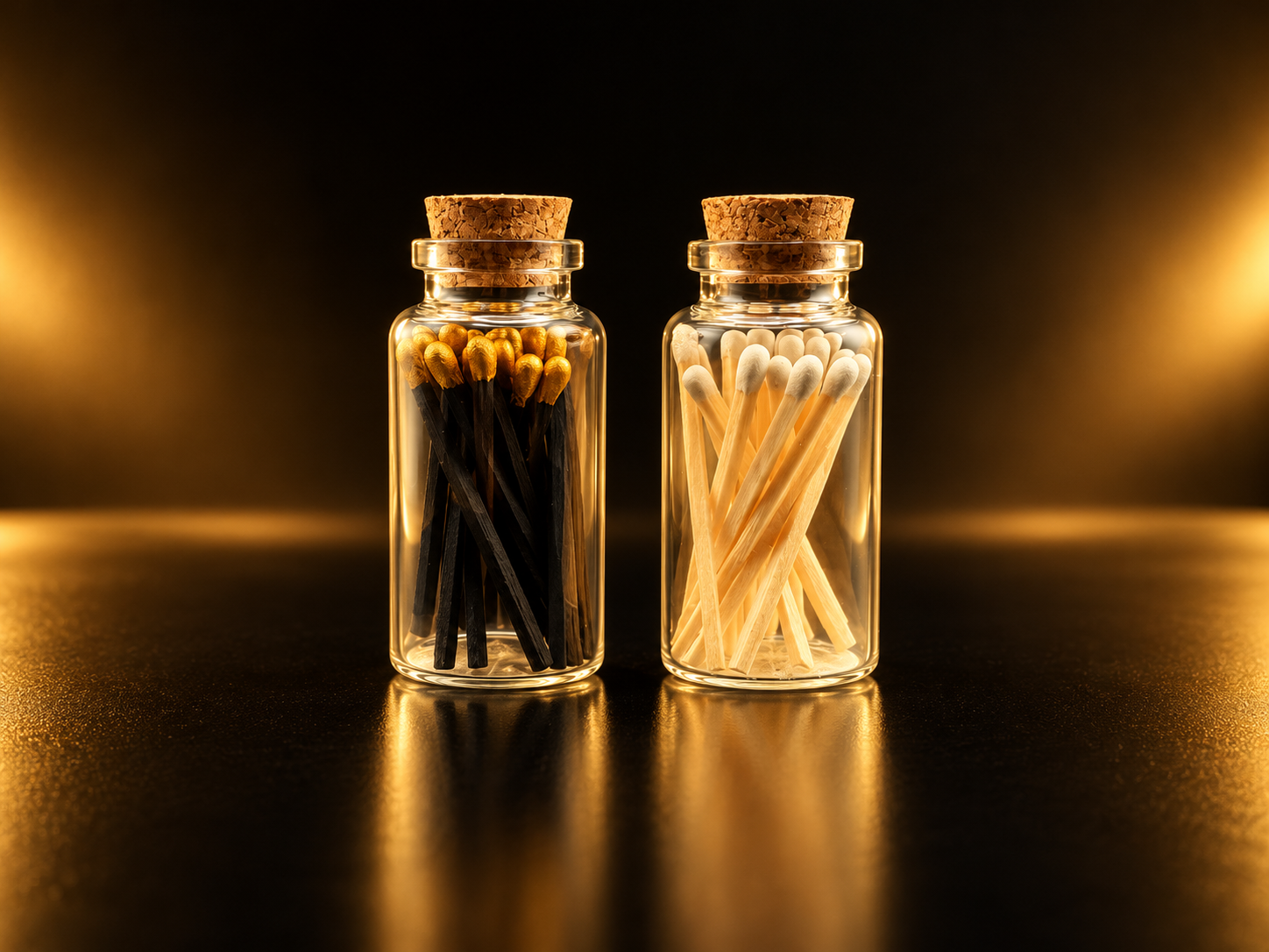 Parkes Luxury Matches in Glass Jars